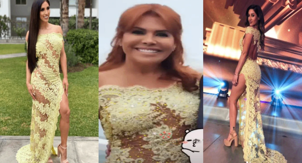 Magaly Medina luce el mismo vestido de Allison Pastor y Tepha Loza en matrimonio